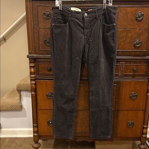 Pilcro and the Letterpress Fine Cord Cropped Pants 31 P Charcoal
